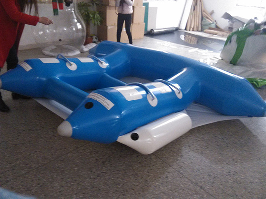 China Green Blue 0.9mm PVC Water Sports Banana Boat 4m * 3m/3m*2.3 M supplier